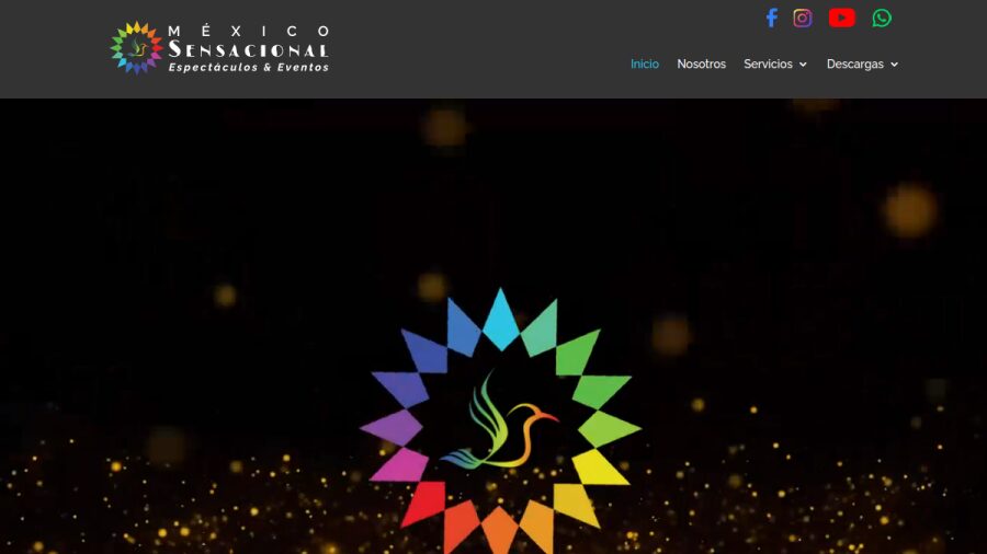 Página web de México Sensacional, productora de eventos